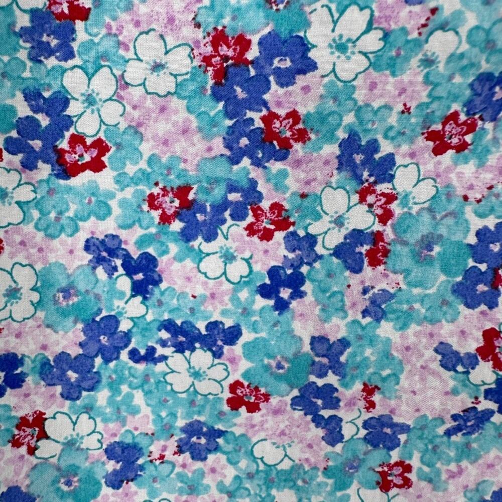 Talbots Blouse Women Petite SMALL Preppy Floral Office Career Summer Lightweight - Picture 4 of 10